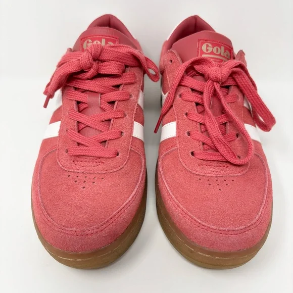 Gola Grandslam Suede Sneakers Coral/Off White/Gum Size 8 - Picture 8 of 16
